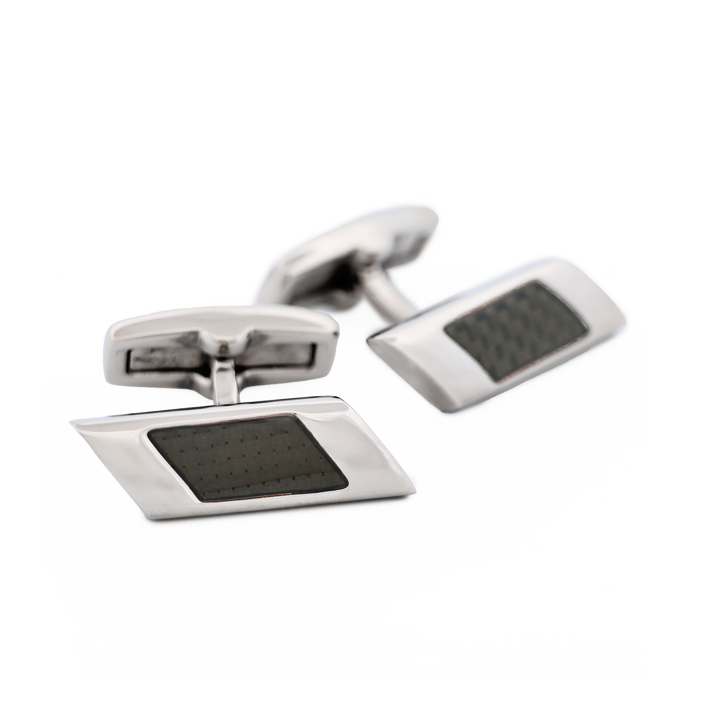 Stainless Steel Carbon Cufflinks