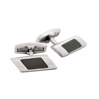 Stainless Steel Carbon Cufflinks