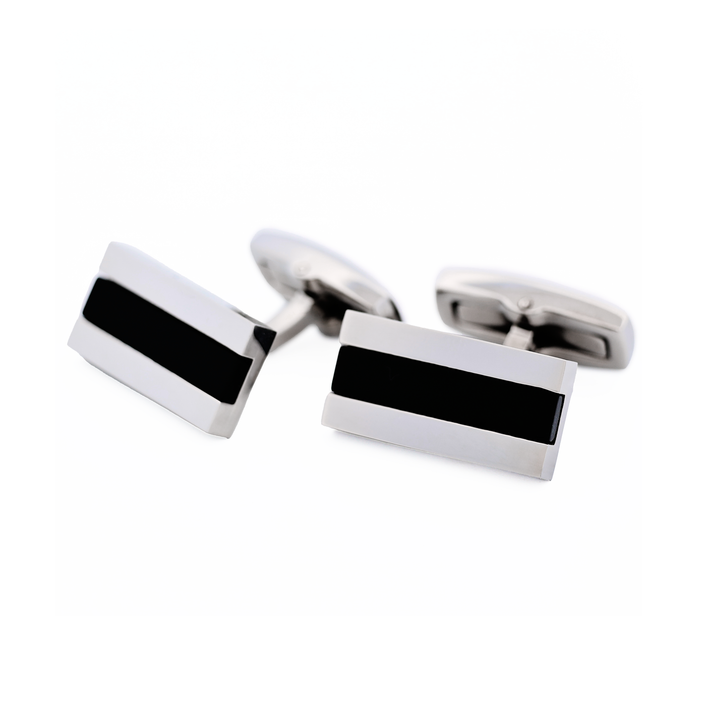 Stainless Steel Onyx Cufflinks
