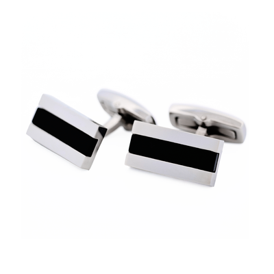 Stainless Steel Onyx Cufflinks