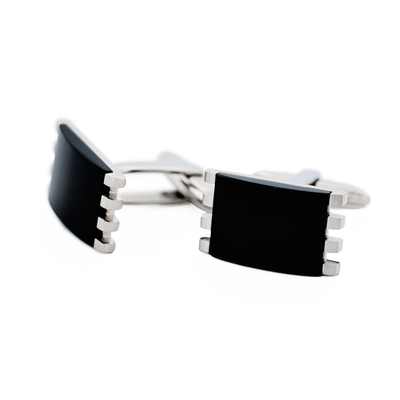 Stainless Steel Onyx Cufflinks