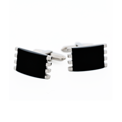Stainless Steel Onyx Cufflinks