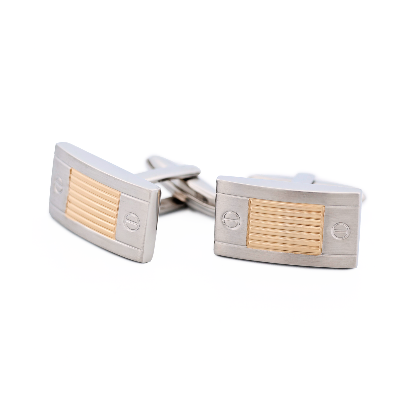 Stainless Steel Ion Plated Gold Cufflinks