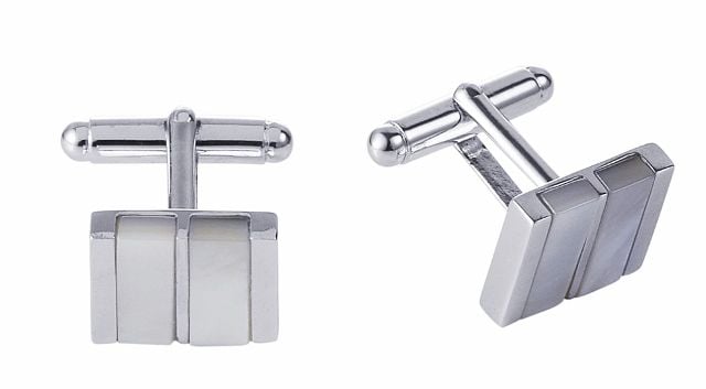 Sterling Silver Mother Of Pearl Cufflinks
