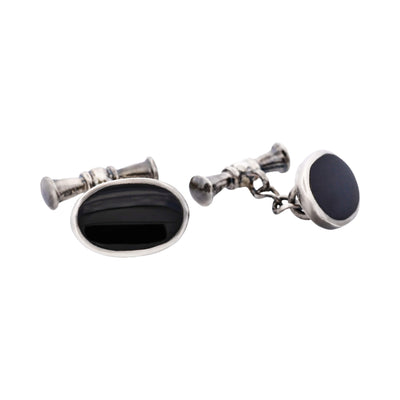 Sterling Silver Onyx Cufflinks