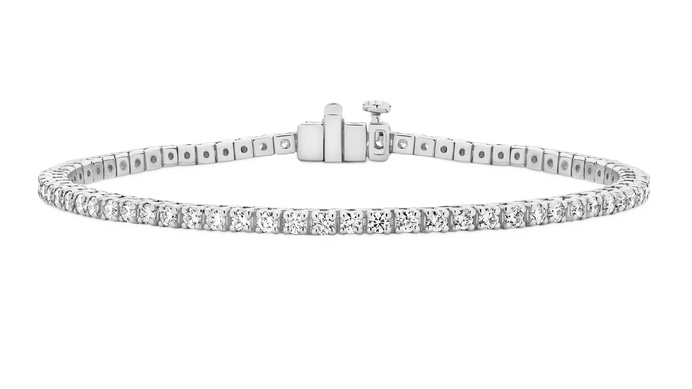 2ct lab-grown diamond tennis bracelet in 9ct white gold
