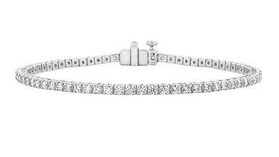 2ct lab-grown diamond tennis bracelet in 9ct white gold