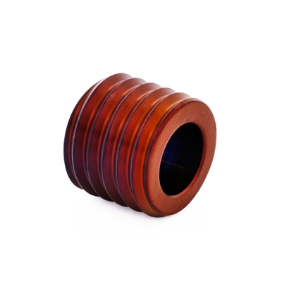 Ion Plated Purple Ribbed Bead