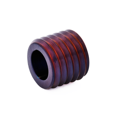 Ion Plated Purple Ribbed Bead