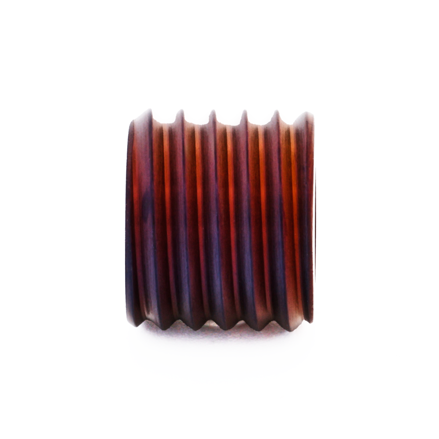 Ion Plated Purple Ribbed Bead