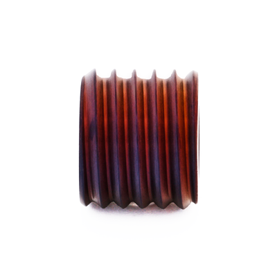 Ion Plated Purple Ribbed Bead