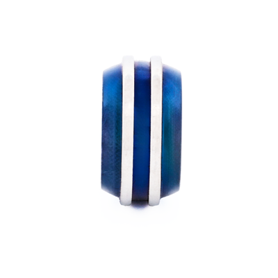 Stainless Steel Blue Bead