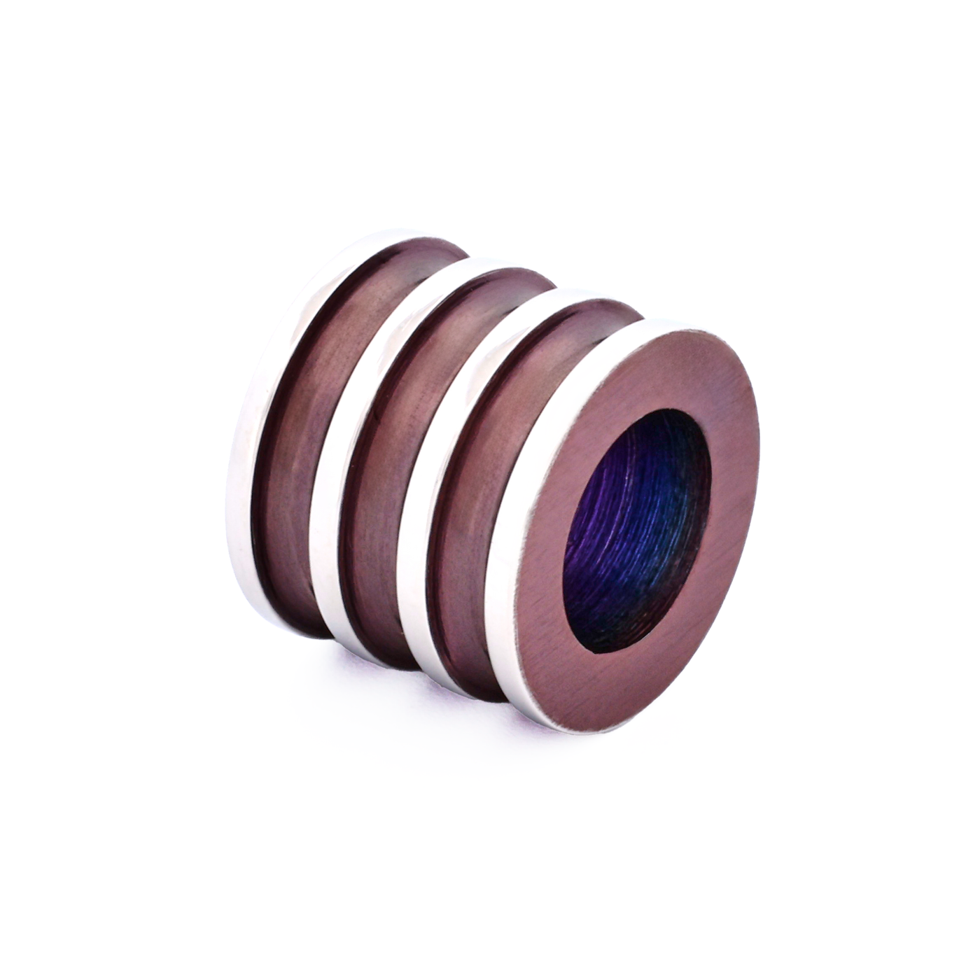 Steel Ion Plated Brown Bead