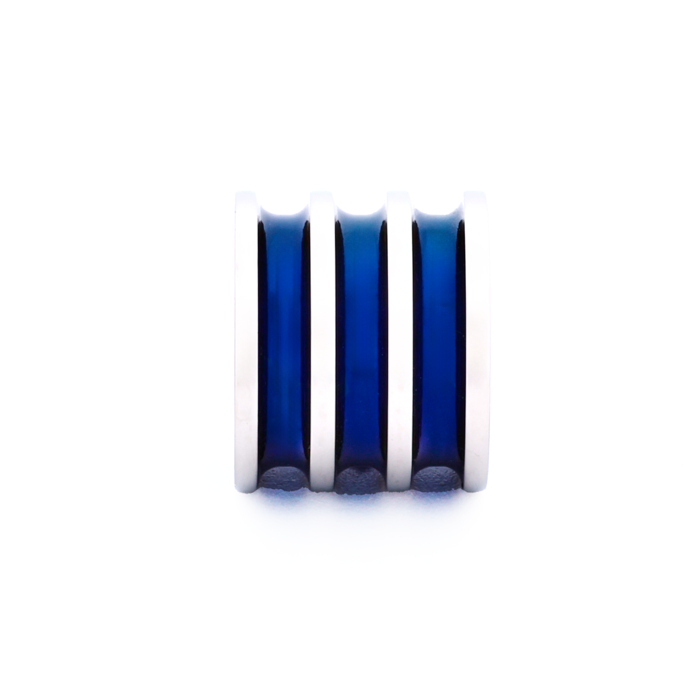 Steel Ion Plated Blue Bead