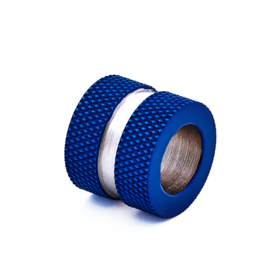 Steel Ion Plated Blue Bead