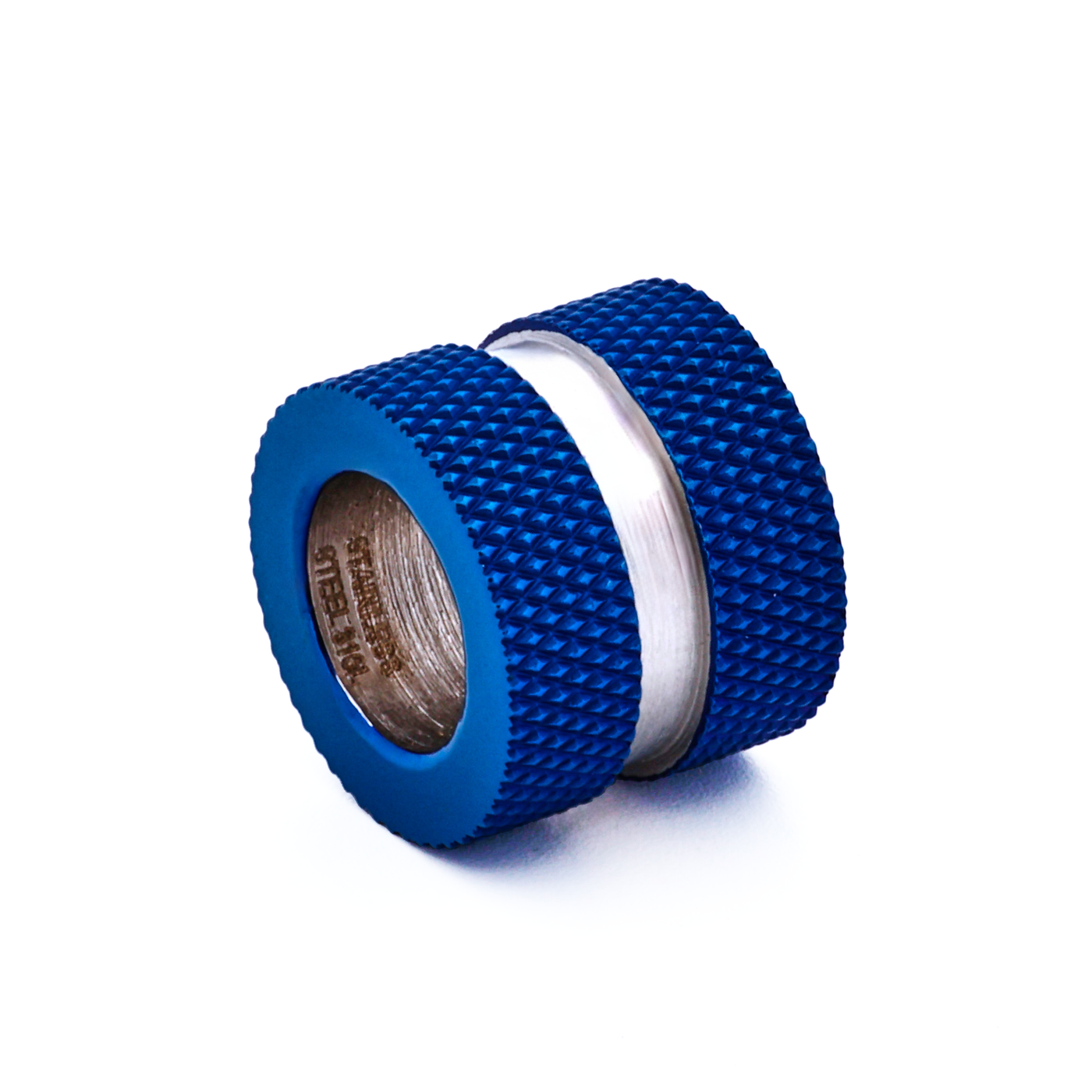 Steel Ion Plated Blue Bead