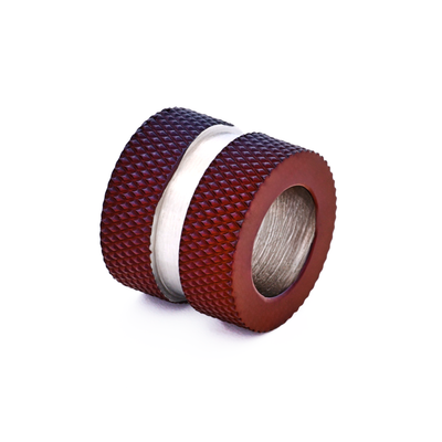Steel Ion Plated Purple Bead