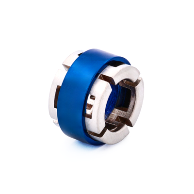 Steel Ion Plated Blue Bead