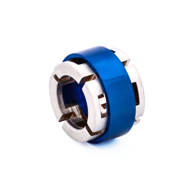 Steel Ion Plated Blue Bead
