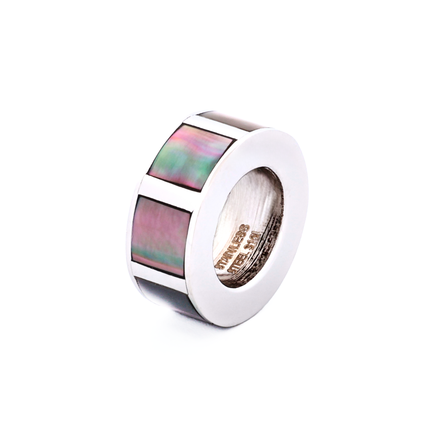 Steel Grey Mother Of Pearl Bead