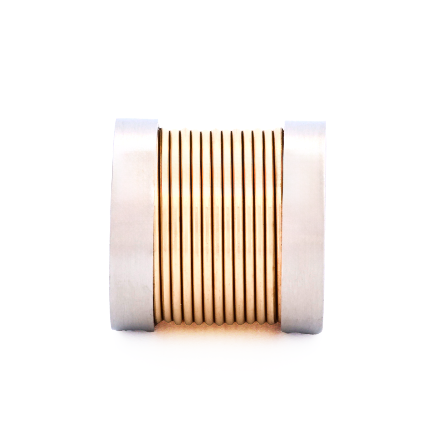 Steel Ion Plated Gold Bead