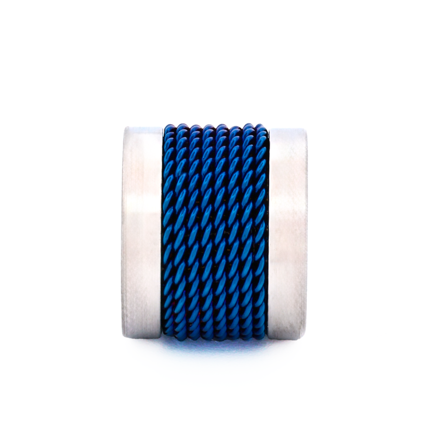 Steel Ion Plated Blue Bead