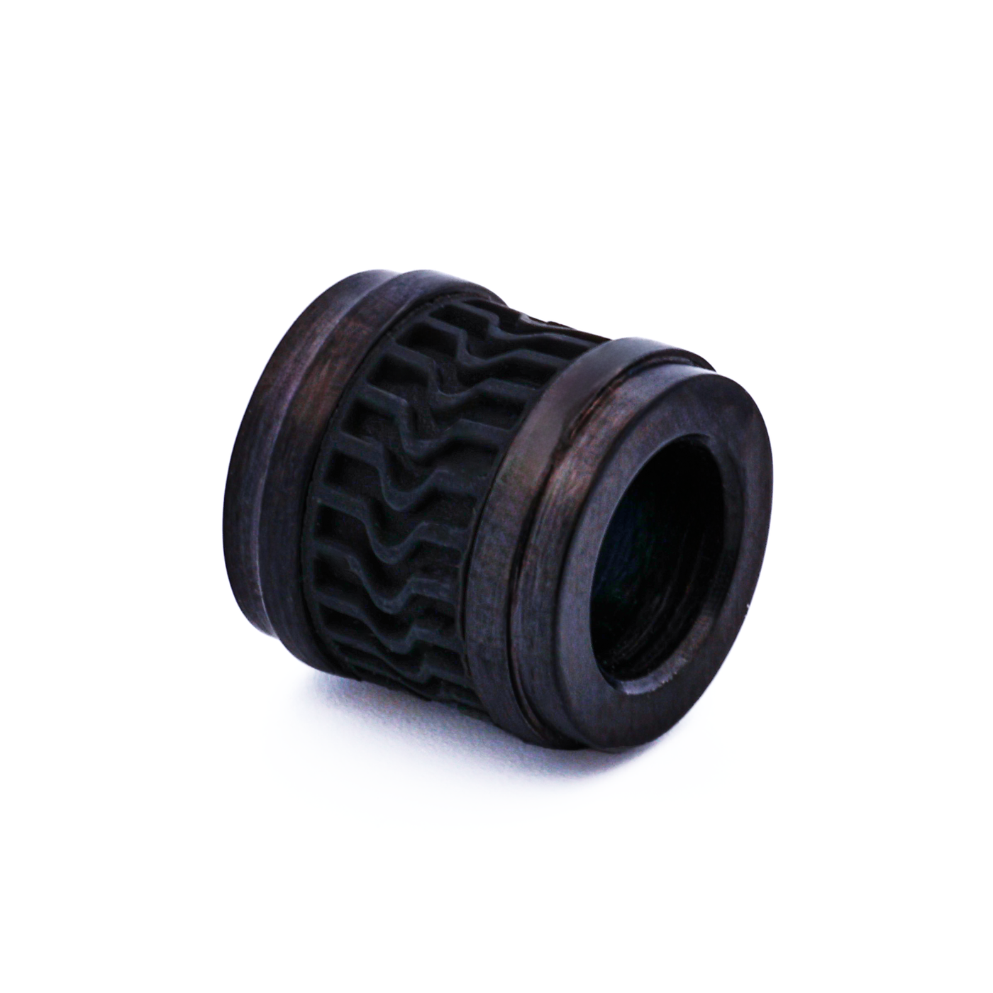Ion Plated Black Black Rubber Bead