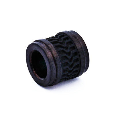 Ion Plated Black Black Rubber Bead