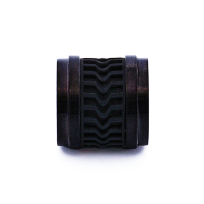 Ion Plated Black Black Rubber Bead
