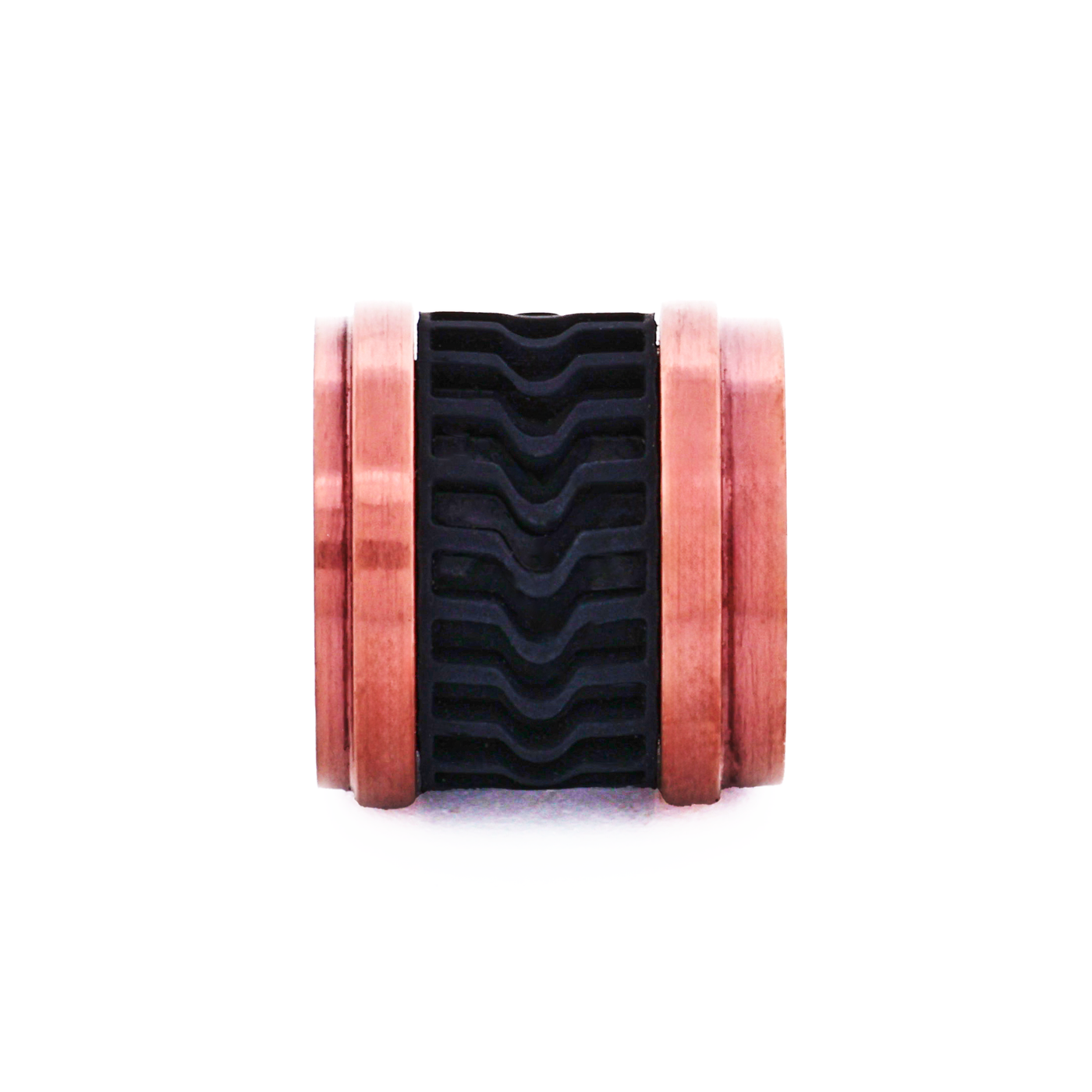 Ion Plated Brown Black Rubber Bead