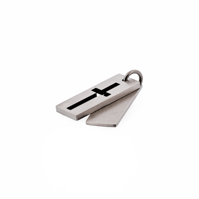 Stainless Steel Dog Tag Cross