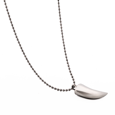 Stainless Steel Shark Tooth Pendant