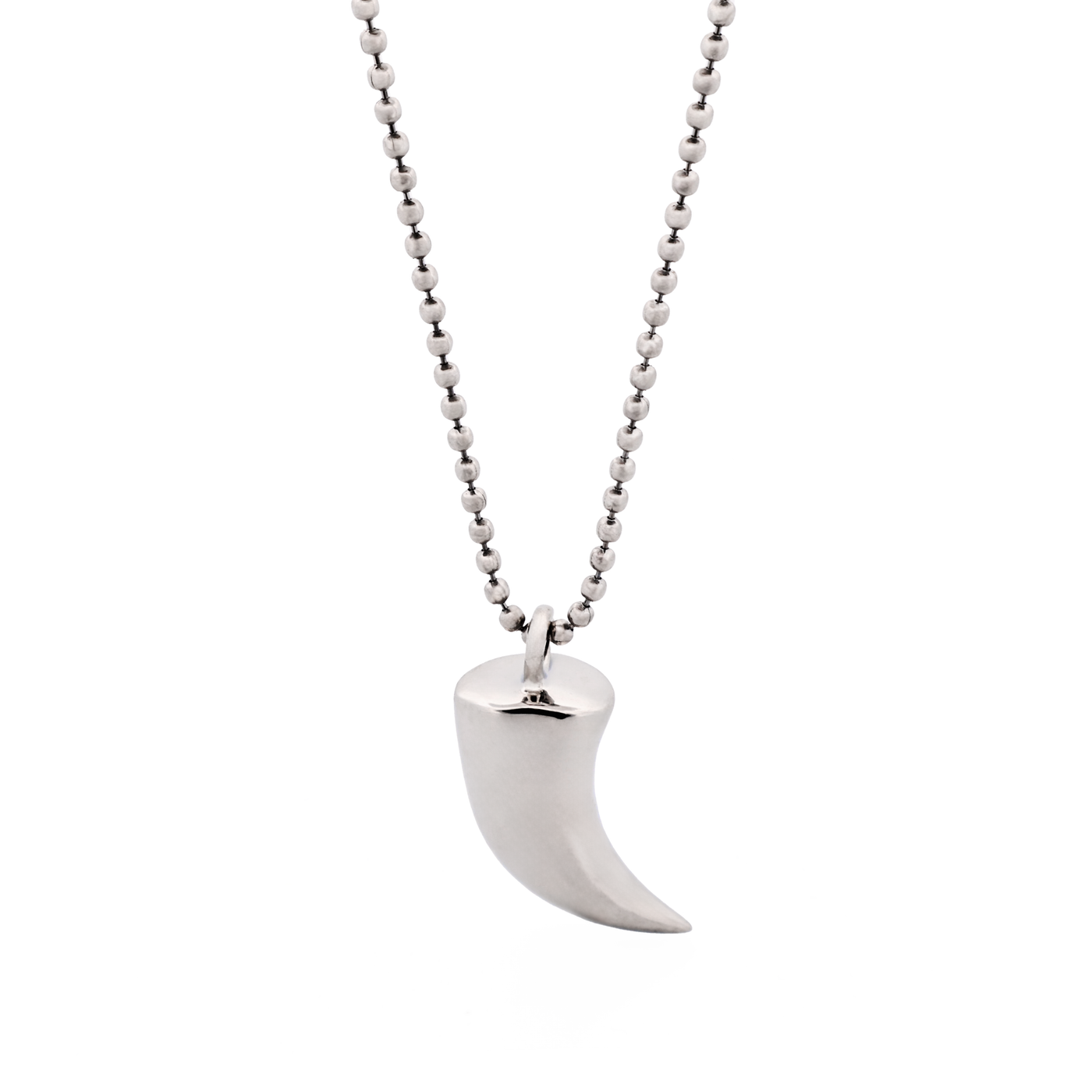 Stainless Steel Shark Tooth Pendant