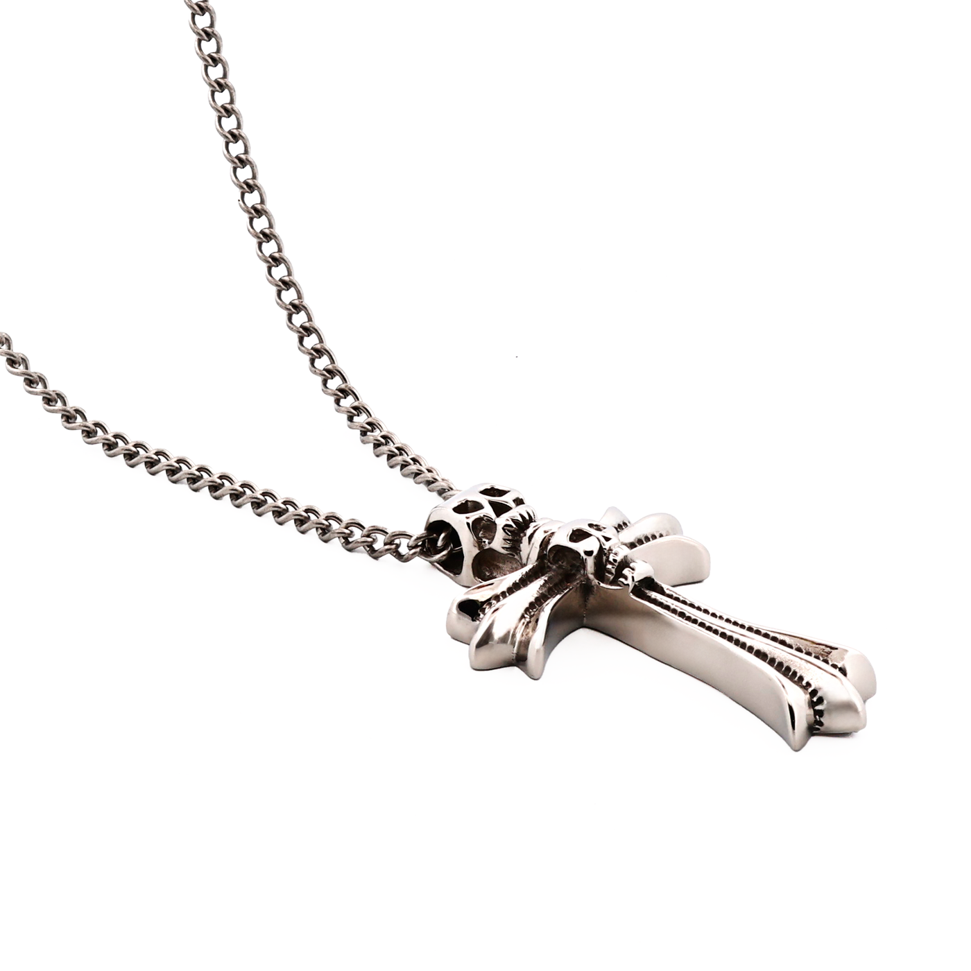 Alloy & Skull Cross Pendant & Chain