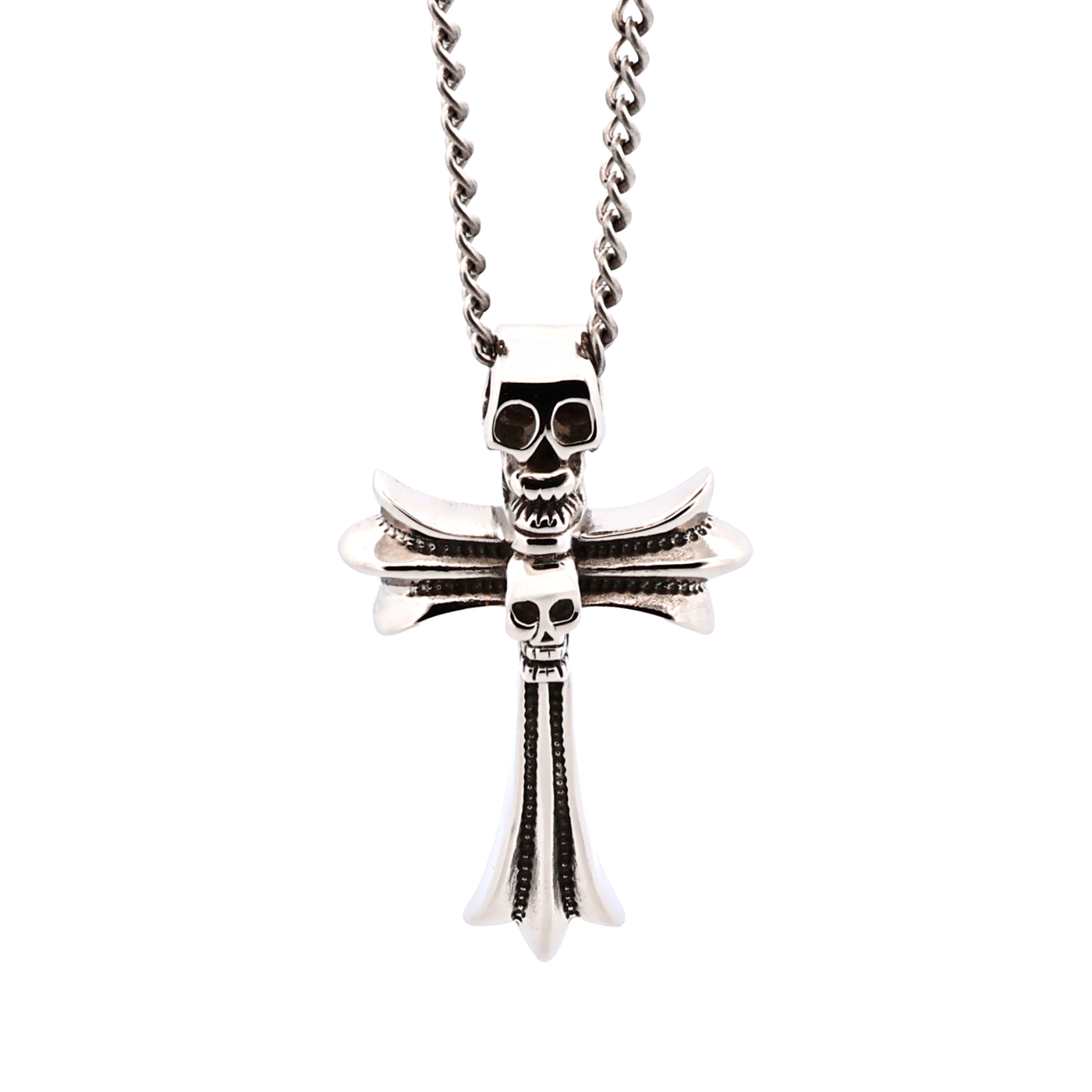 Alloy & Skull Cross Pendant & Chain