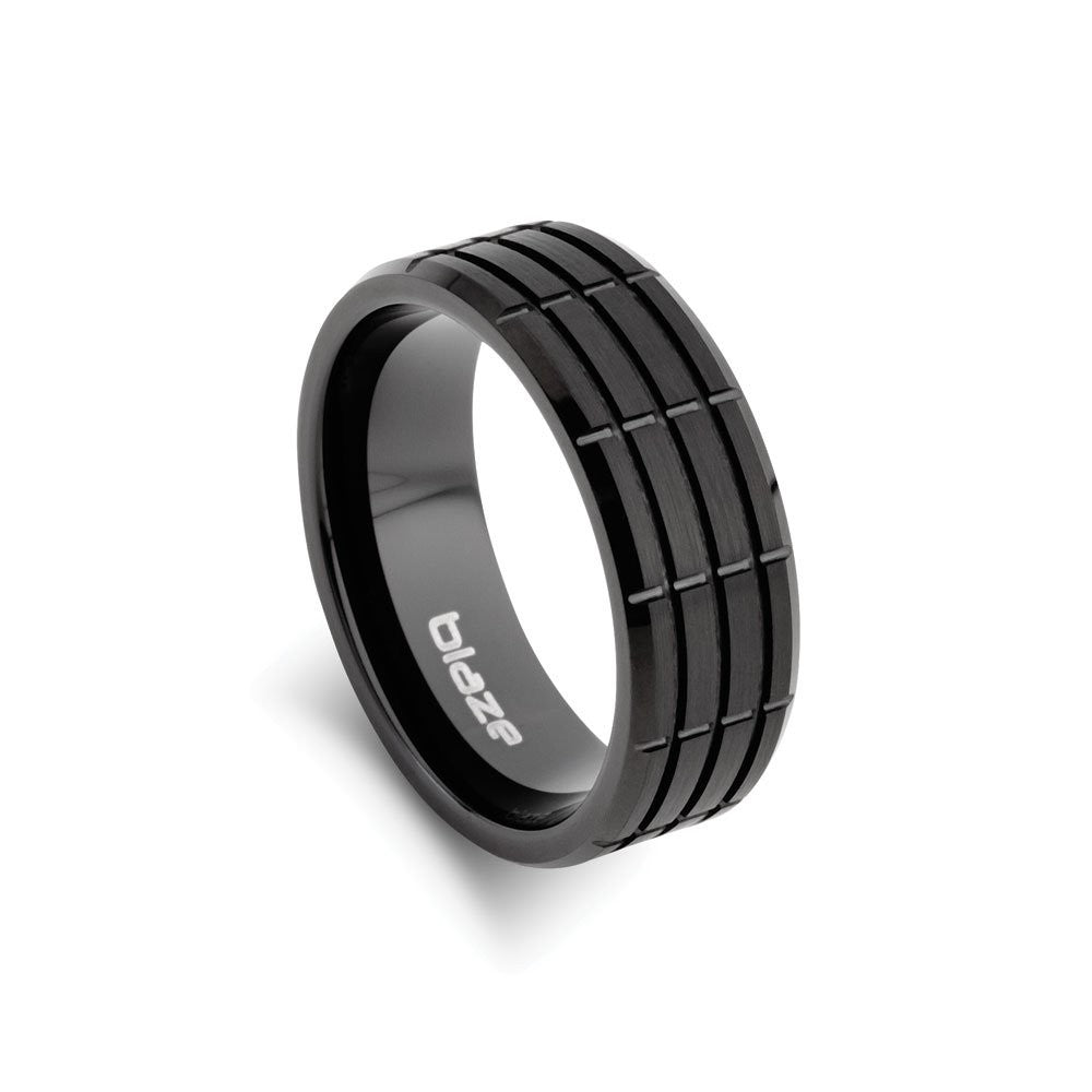 Tungsten men’s black plated ring 8MM size 13