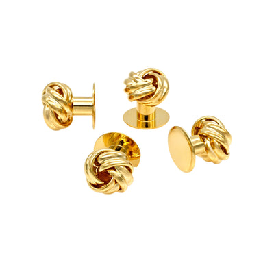Gold Knot Shirt Studs (set of 4)