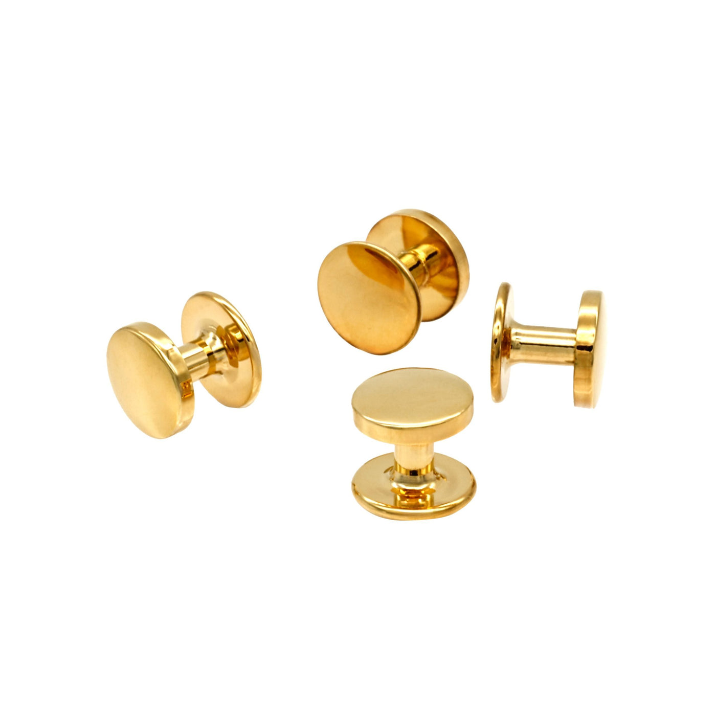 Gold Military Stud 4pc Shirt Stud set