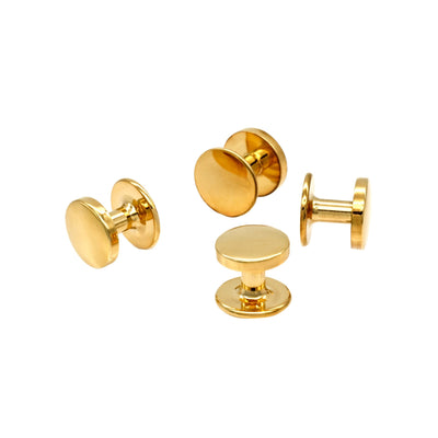 Gold Military Stud 4pc Shirt Stud set