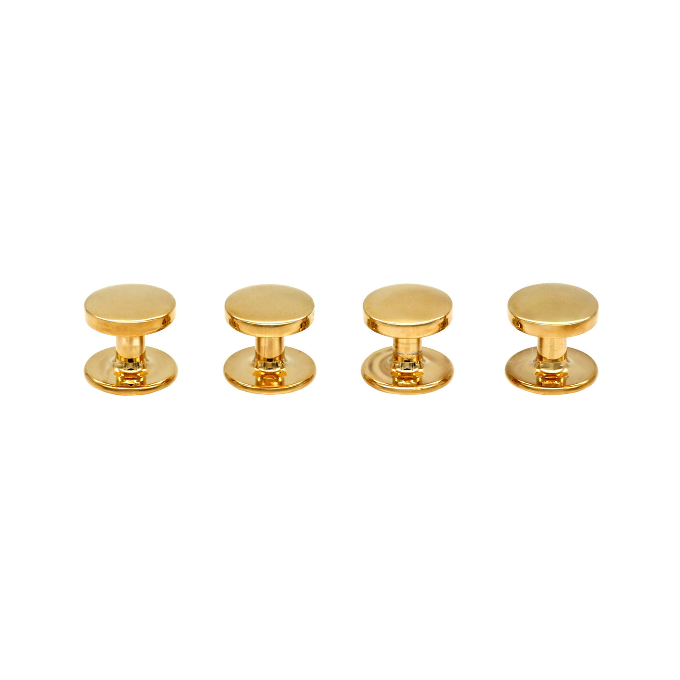 Gold Military Stud 4pc Shirt Stud set