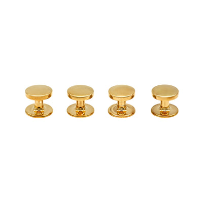 Gold Military Stud 4pc Shirt Stud set
