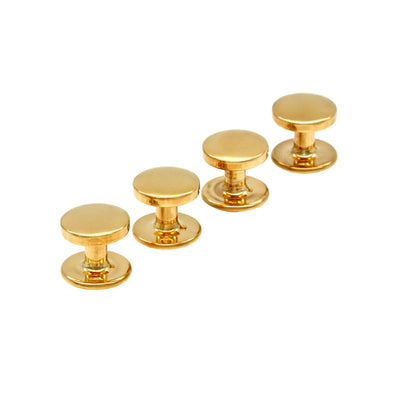 Gold Military Stud 4pc Shirt Stud set