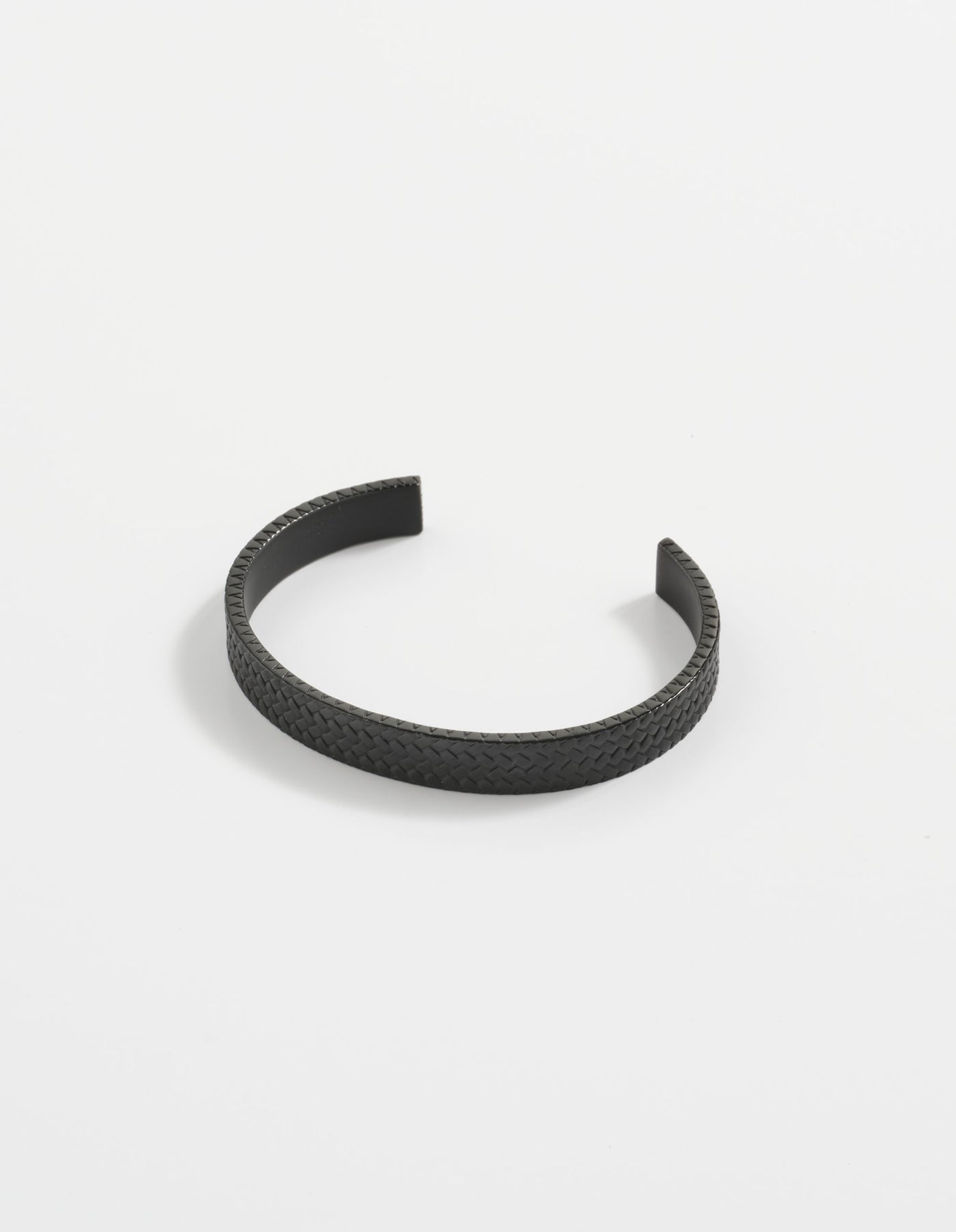 Stainless Steel IP Black Tyre Pattern Cuff