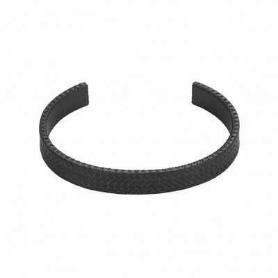 Stainless Steel IP Black Tyre Pattern Cuff