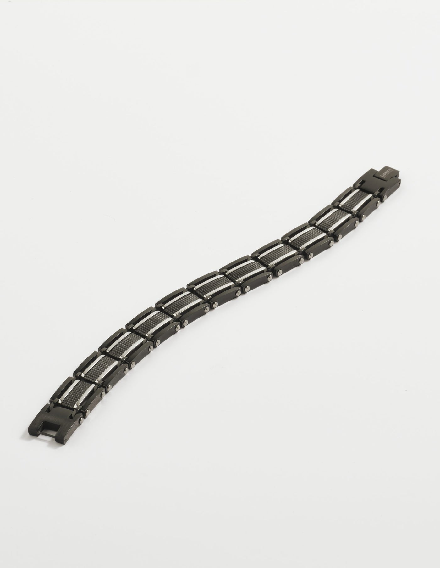 Stainless Steel & Ion Plated Black Link Bracelet