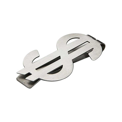 Polished Rhodium Plated $ Money Clip