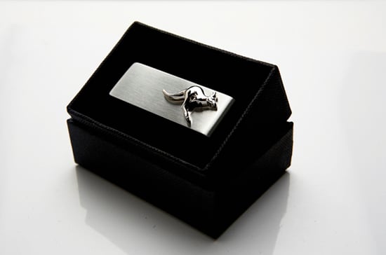 Brushed Stainless Steel & Kangaroo Money Clip