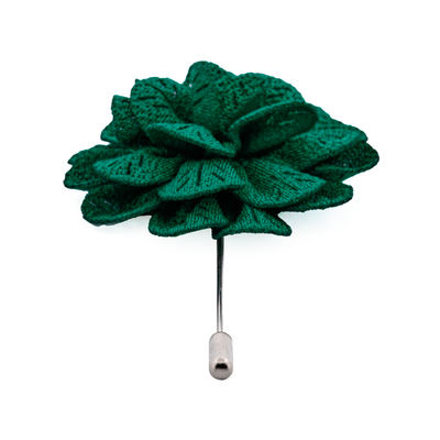 Green Flower Lapel Pin