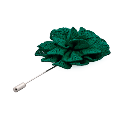 Green Flower Lapel Pin