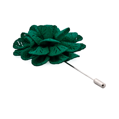 Green Flower Lapel Pin